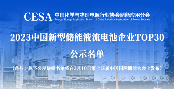 中国新型储能液流电池企业